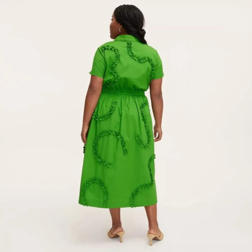 NWT Ribbon Short Sleeve Midi Shirtdress - kate spade new york x Target Green